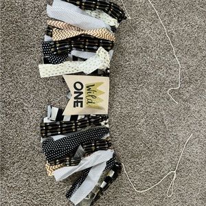 Wild one birthday banner for wall or high chair.